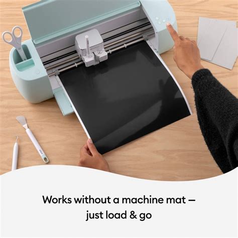 2010005 - Cricut Removable Smart Vinyl Write Black; 1 roll 13 in x 3 ft (33 cm x 0.9 m); Works without a cutting mat – just load & go!; Customize with compatible Cricut® Pens & Markers; Durable yet easily removes from surfaces; Do not use with Transfer Tape; For Cricut Explore® 3 & Cricut Maker® 3 cutting machines